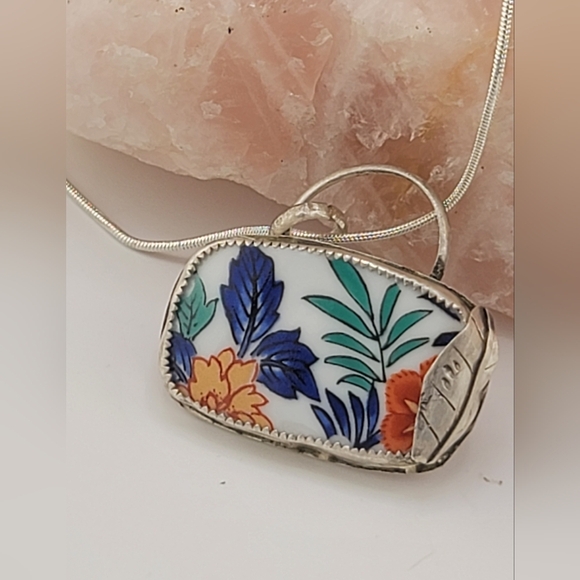 DREAMYJWLS Jewelry - "BROKEN INTO BEAUTIFUL" PENDANT MADE BROKEN CHINA  HANDMADE IN STERLING SILVER